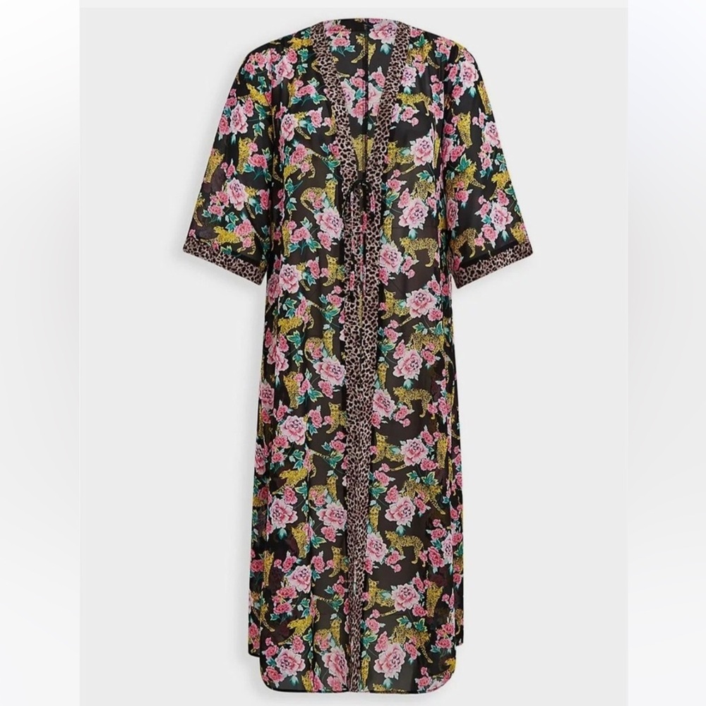 Torrid Leopard Floral Kimono Cover-Up - Picture 3 of 6